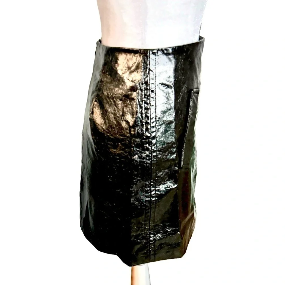 Shinestar Black Mini Pencil Skirt Viscose Polyurethane Polyester Women Size S - Picture 4 of 15